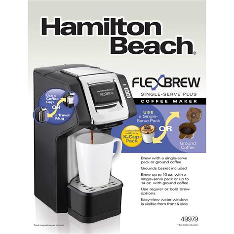 Hamilton Beach Flexbrew®single Serve Plus Coffee Maker Black And Silver 49979