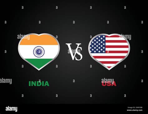 India Vs USA, Cricket Match concept with creative illustration of ...