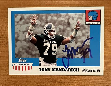 Tony Mandarich Signed Autograph Auto Topps All American