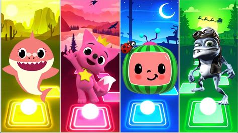 Baby Shark Vs Pinkfong Vs Cocomelon Vs Crazy Frog Tiles Hop Edm Rush