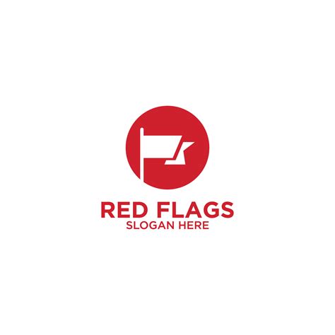 red flag logo design 17700996 Vector Art at Vecteezy