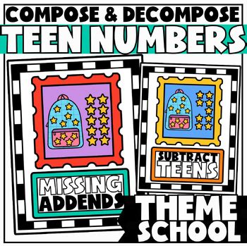 Teen Numbers Compose Decompose No Prep Task Cards By Serendipity