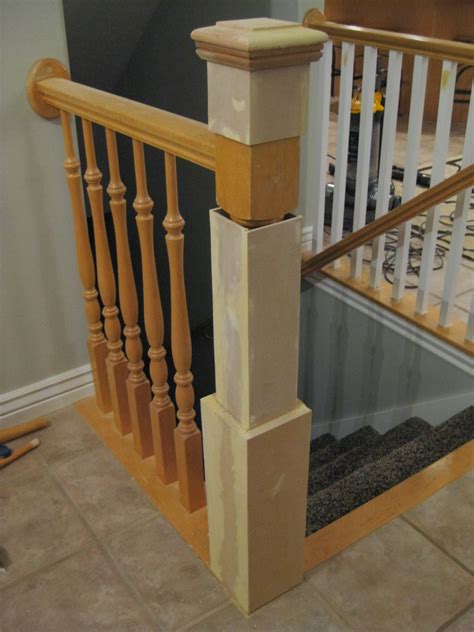 Tda Decorating And Design Diy Stair Banister Tutorial Part 1 Building Around Existing Newel Post