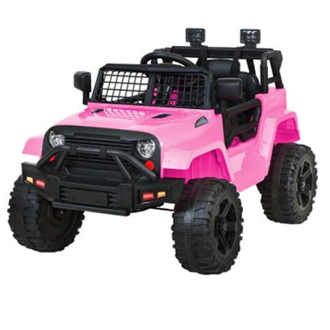 Kids Electric 12v Ride On Jeep With Remote Control Pink — Kids Car Sales