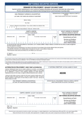 Fillable Online Autorisation De Pr L Vement Fax Email Print Pdffiller