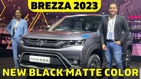 Maruti Suzuki Brezza Black Matt With Chrome Accessories At Auto Expo