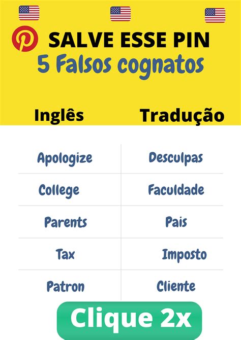 O Que é Falso Cognato Em Ingles EDUKITA