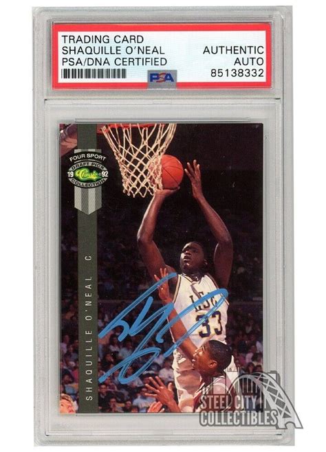 Shaquille O Neal 1992 93 Classic Four Sport Draft Auto RC 1 PSA DNA