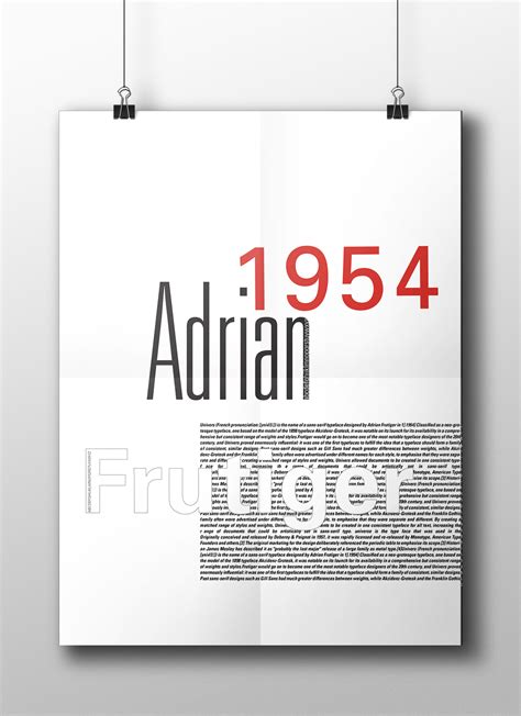 Univers Adrian Frutiger Posters on Behance