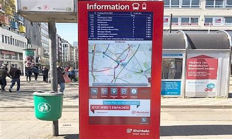 Düsseldorf Rheinbahn testet neue Terminals zur Fahrgastinformation