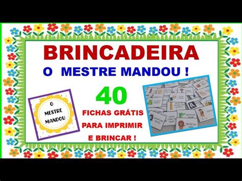 Fichas Das Brincadeiras