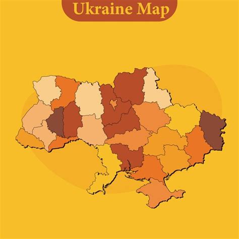 Carte Vectorielle De L Ukraine Avec Des Lignes De R Gions Et De Villes