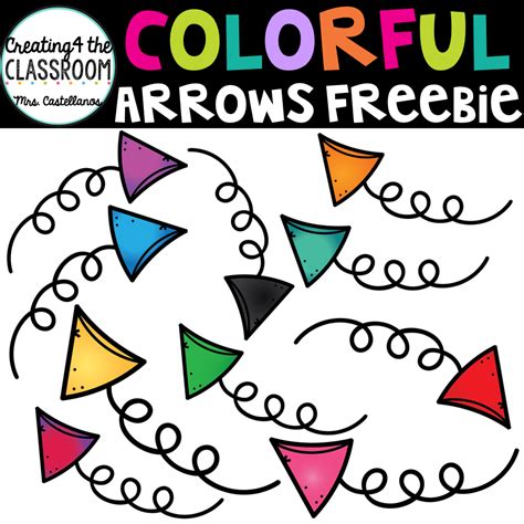 Colorful Arrows Clip Art Freebie! | Clip art freebies, Classroom ...