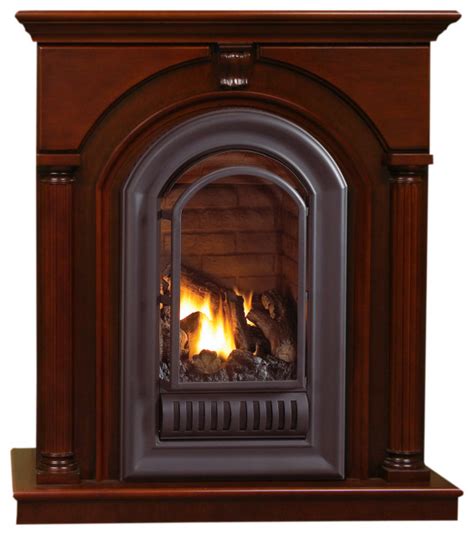 HearthSense Natural Gas Ventless Gas Fireplace 20 000 BTU Cherry