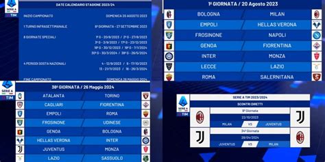 Pagina 1 Calendario Serie A 2023 2024 Diretta Sorteggio Date