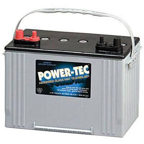 Power Tec 12v Agm Deep Cycle Marine Battery Group 27 8a27m Defender Marine