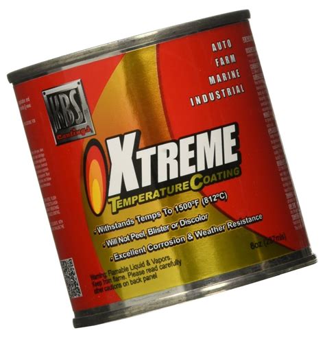 KBS Coatings 65202 Jet Black Xtreme Temperature Coating 8 Fl Oz EBay