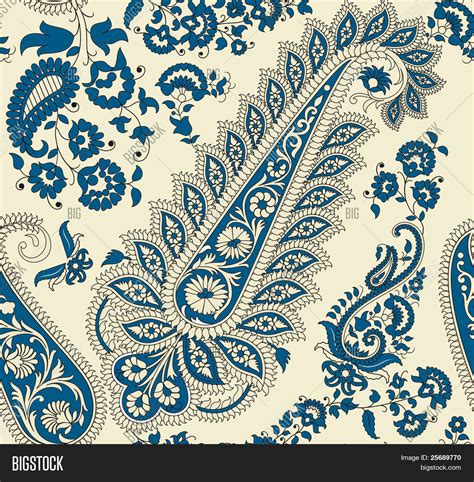 Seamless Paisley Vector And Photo Free Trial Bigstock