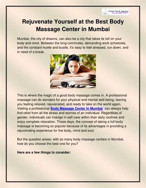 Ppt Full Body Massage Parlour In Mumbai Powerpoint Presentation Free