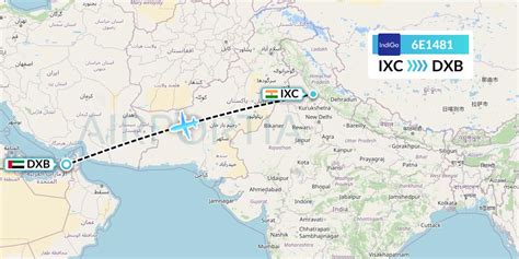 6E1481 Flight Status IndiGo Airlines Chandigarh To Dubai IGO1481