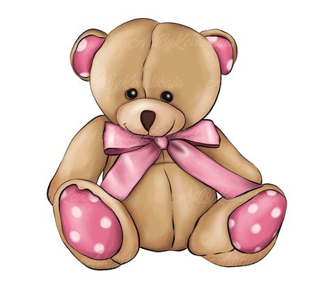 A Brown Teddy Bear With A Pink Bow