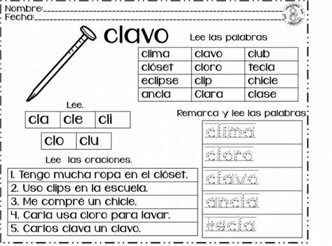 Fabuloso Material Didáctico Para Trabajar Las Sílabas Trabadas En Primer Y Segundo Grado De