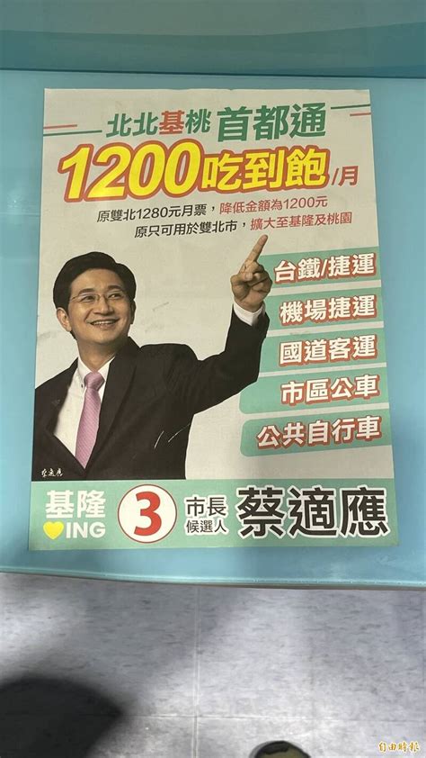 蔡適應拜票 向通勤族推1200吃到飽 政治 自由時報電子報