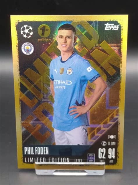 TOPPS MATCH ATTAX 2024 25 1st Edition Phil Foden Man City Limited