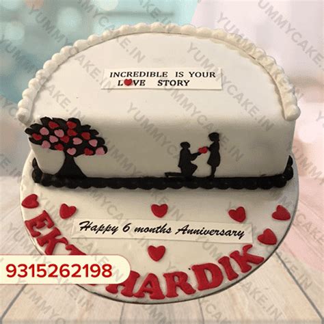 Half Year Marriage Anniversary Cake Design | FaridabadCake