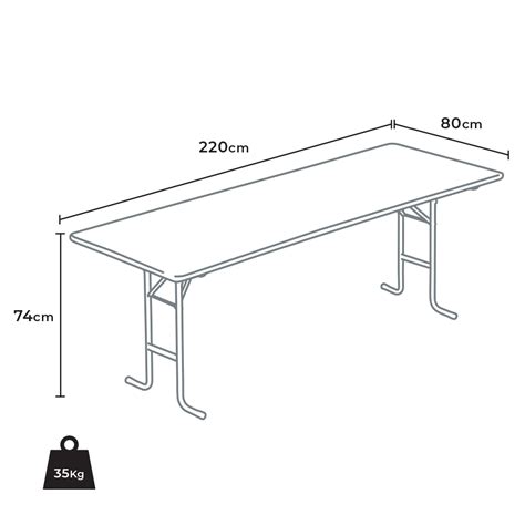 Mesa En Madera Para Conjunto De Mesa 220x80 Fiestas De Jardín