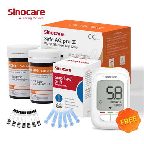 Sinocare Blood Glucose Meter Glucose Meter Strips Pcs Per Box Blood