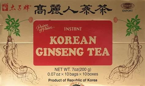 Té De Ginseng Coreano Korean Ginseng Tea 100 Sobres Soluble Envío Gratis