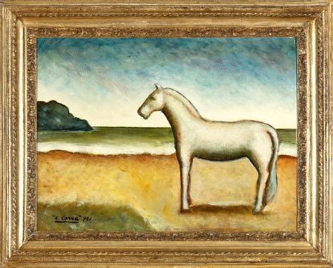 CARLO CARRÀ Quargnento 1881 Milano 1966 Cavallo sul mare BERTOLAMI