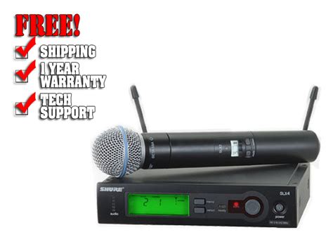 Shure Slx Uhf Handheld Microphone Wireless With Beta A Band H