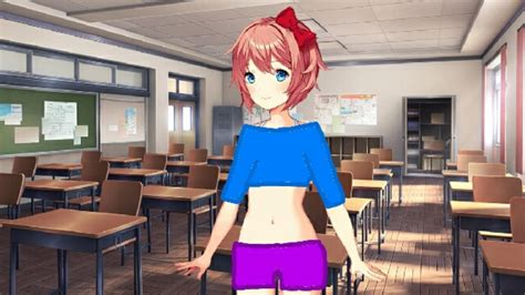 Sayori Exposes Her Belly By Dokilover99 On Deviantart