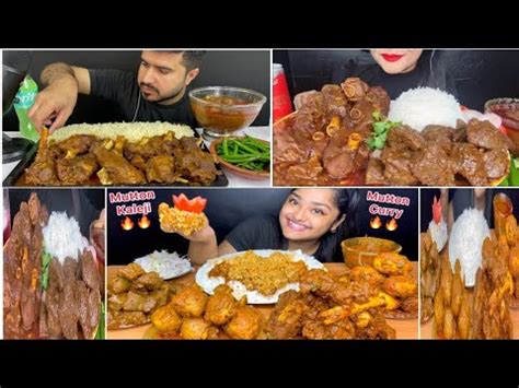 ASMR EATING SPICY MUTTON CURRY WHITE RICE REAL MUKBANG SPICY