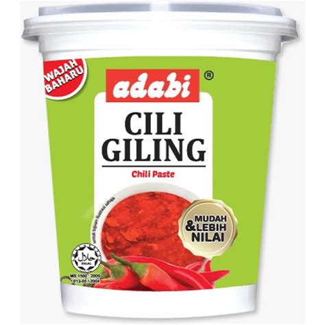 Adabi Sambal Belacan Asam Jawa Xtra Cili Giling Gm Gm Shopee