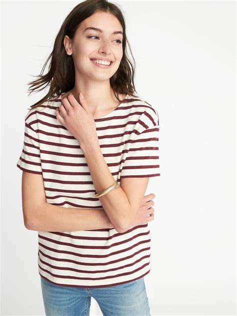 Relaxed Mariner Stripe Thick Knit Tee For Women Old Navy Tees For