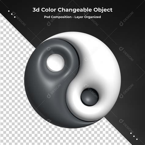 Elemento De Símbolo Yin Yang Para Composição PSD download Designi