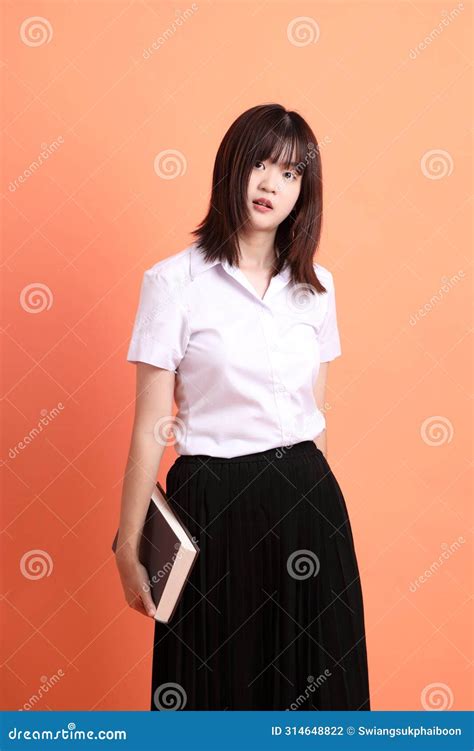 Thai University Student Uniform Stock Photo Image Of Holding Beauty