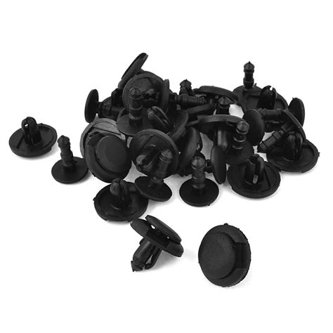 Unique Bargains 20 Pcs 7mm Hole Plastic Rivets Fastener Fender Bumper Push Pin Clips