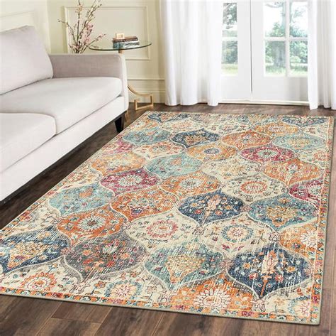 Amazon Lahome Moroccan Trellis Area Rug X Washable Living Room