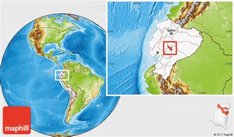 Physical Location Map Of Riobamba Highlighted Country