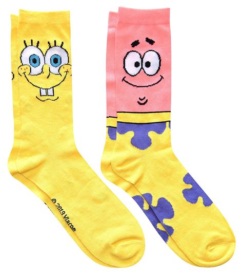 Buy Hyp Spongebob Squarepants And Patrick Men S Crew Socks 2 Pair Pack