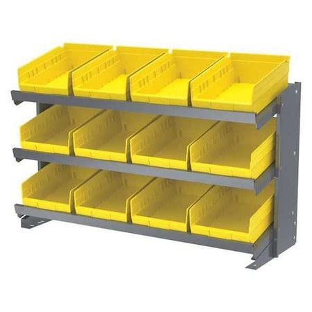 Akro Mils Steel Bench Pick Rack Yellow APRBENCH150 Zoro