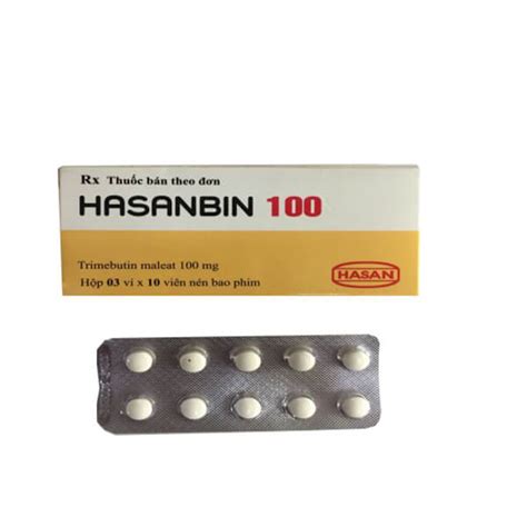 Hasanbin Trimebutin 100mg Hộp 100 viên CÔNG TY TNHH MỘT THÀNH VIÊN