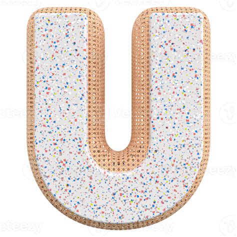 3d Letter U Font 3d Render 36306360 Png