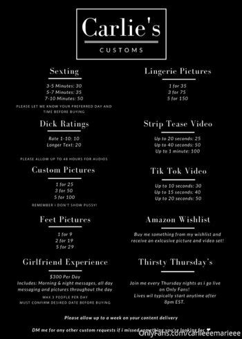 Carlie Marie Carlieeemarieee Carlieemarieee Nude OnlyFans The Fappening Plus