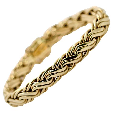 Tiffany And Co K Gold Designer Braided Links Bracelet At Stdibs