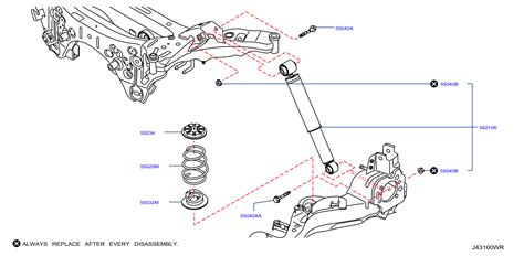 Diagram REAR SUSPENSION For Your Nissan